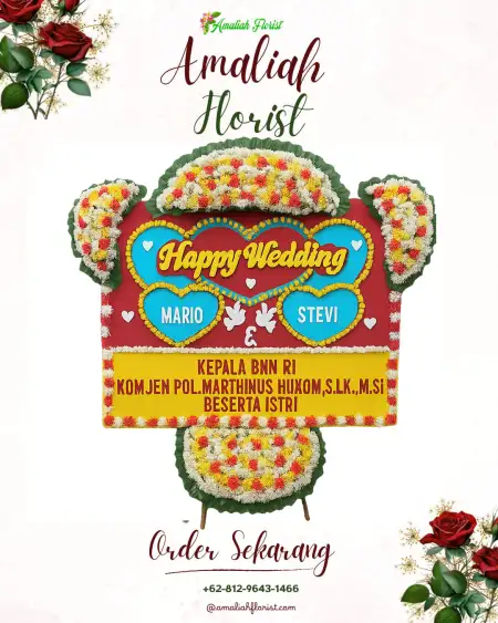 Papan Bunga Pernikahan Sindang Anom